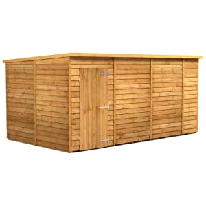 Power Sheds 14 x 8ft Pent Overlap Dip Treated Windowless Shed