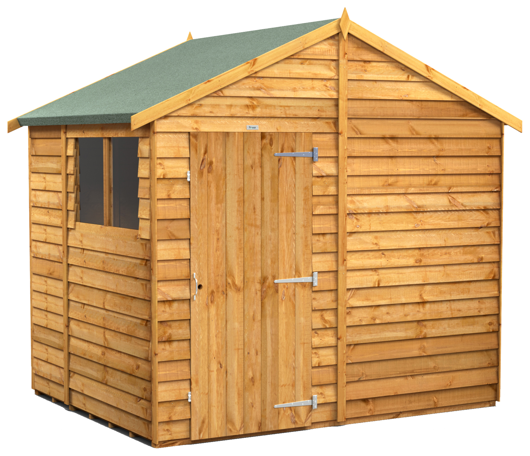 Powersheds Apex Overlap Dip Treated Shed - 6 x 8ft