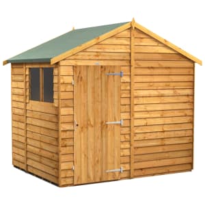 Power Sheds Apex Overlap Dip Treated Shed - 6 x 8ft