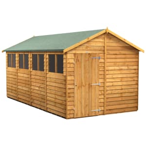 Power Sheds 16 x 8ft Apex Overlap Dip Treated Shed