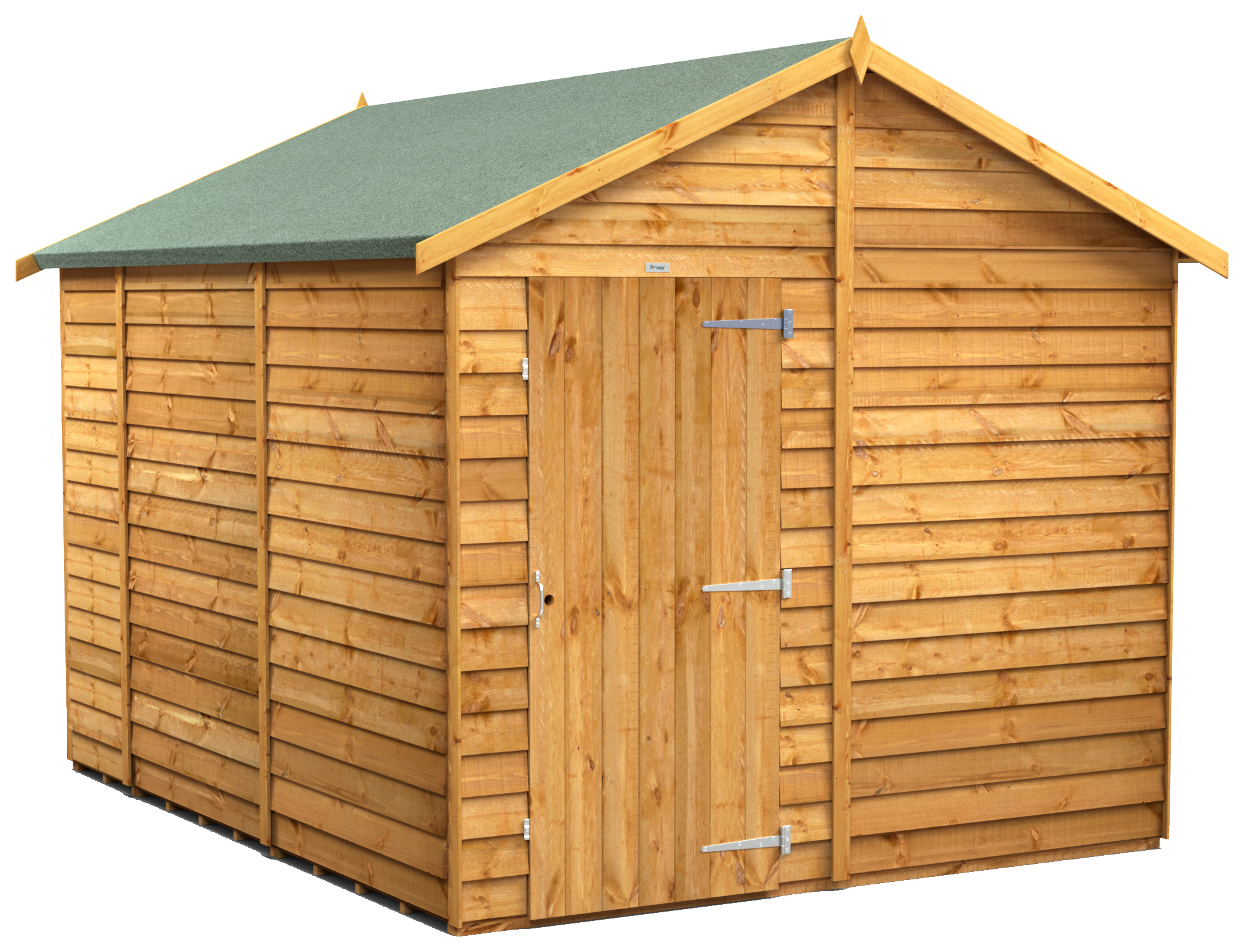 Power Sheds Apex Overlap Dip Treated Windowless Shed - 10 x 8ft