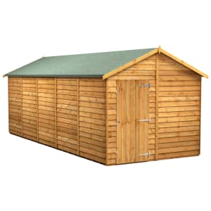 Power Sheds 20 x 8ft Apex Overlap Dip Treated Windowless Shed