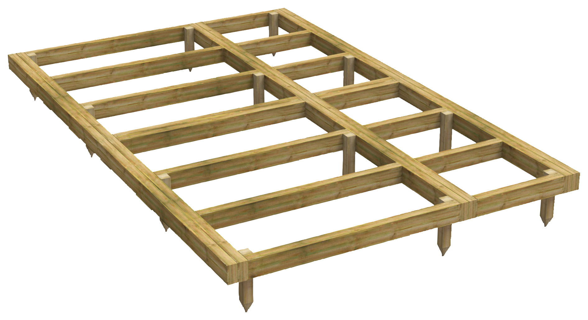 Image of Power Sheds 8 x 10ft Pressure Treated Garden Building Base Kit