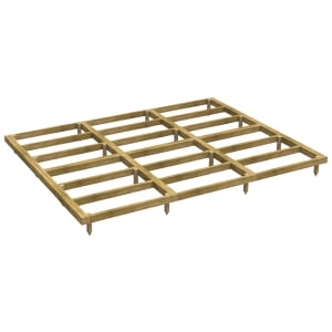 Power Sheds 12 x 10ft Pressure Treated Garden Building Base Kit