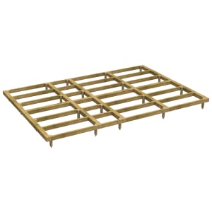 Power Sheds 14 x 10ft Pressure Treated Garden Building Base Kit