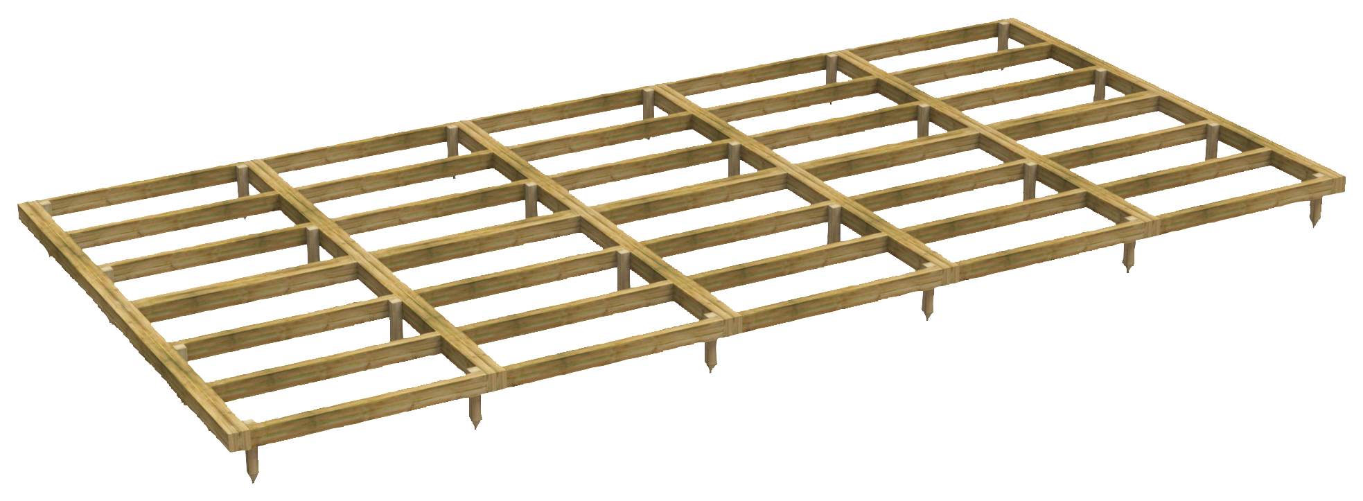 Image of Power Sheds 20 x 10ft Pressure Treated Garden Building Base Kit