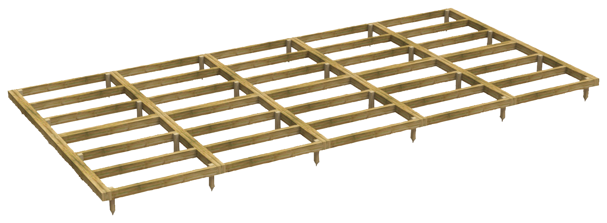 Powersheds Pressure Treated Garden Building Base Kit - 20 x 10ft