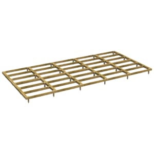 Power Sheds 20 x 10ft Pressure Treated Garden Building Base Kit
