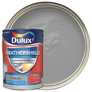 Dulux Weathershield All Weather Purpose Smooth Paint - Concrete Grey - 5L