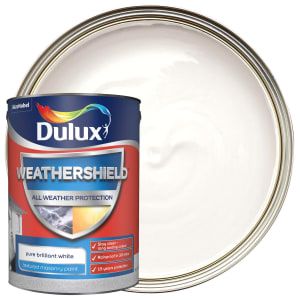Dulux Weathershield All Weather Purpose Textured Paint - Pure Brilliant White - 5L