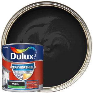 Dulux Weathershield All Weather Purpose Smooth Paint - Black - 2.5L