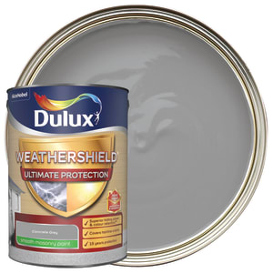 Dulux Weathershield Ultimate Protect Smooth Masonry Paint - Concrete Grey - 5L