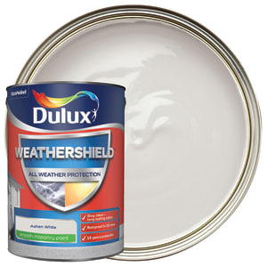 Dulux Weathershield All Weather Purpose Smooth Paint - Ashen White - 5L