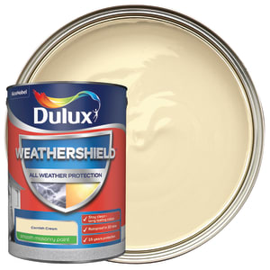 Dulux Weathershield All Weather Purpose Smooth Paint - Cornish Cream - 5L