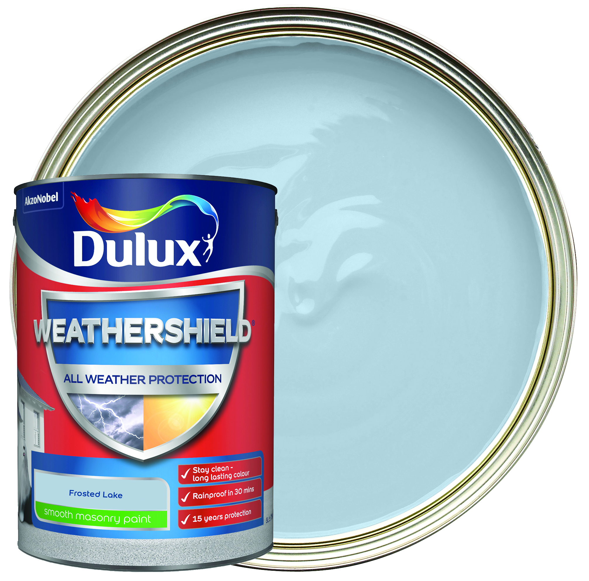 Dulux Weathershield All Weather Purpose Smooth Paint - Frosted Lake - 5L