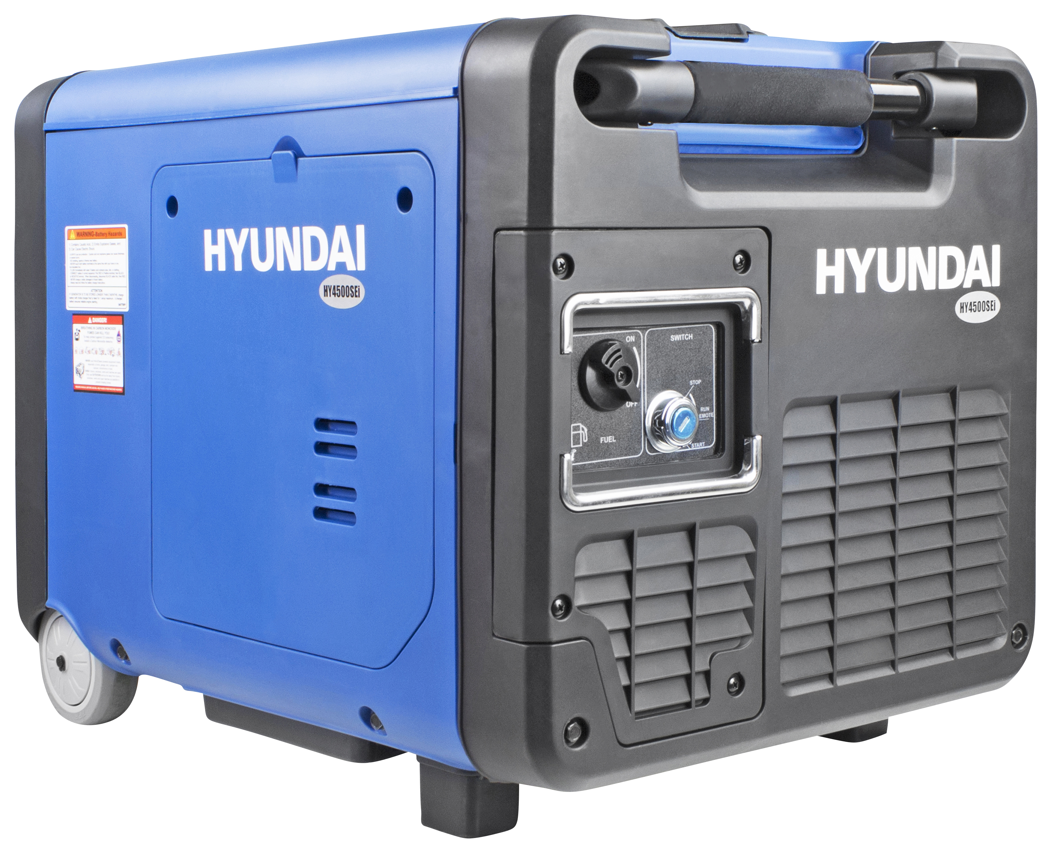 Image of Hyundai HY4500SEI 223CC Inverter Petrol Generator with Built in Wheelkit - 4300W
