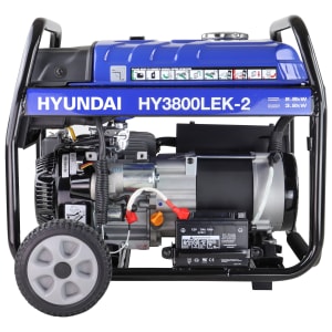 Hyundai HY3800LEK-2 115V/230V Long Run E-START Petrol Generator with Wheelkit - 3200W