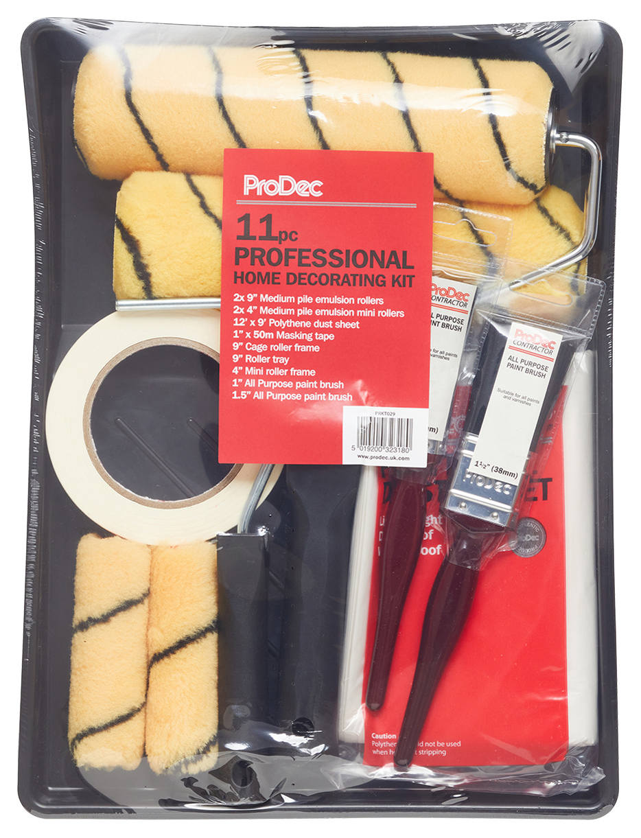 Image of ProDec Home Decorating Paint Roller Kit - 11 Pieces