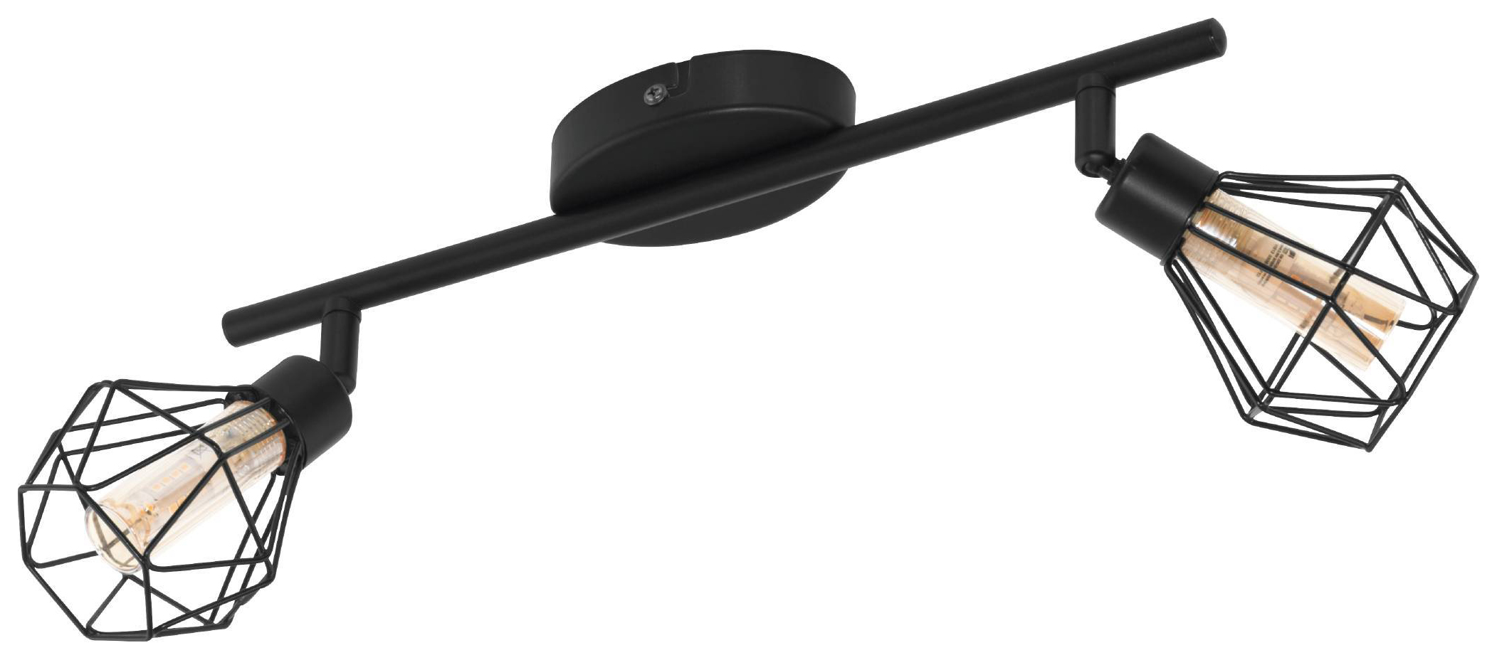 Image of Eglo Zapata Black Ceiling 2 Light Spotlight