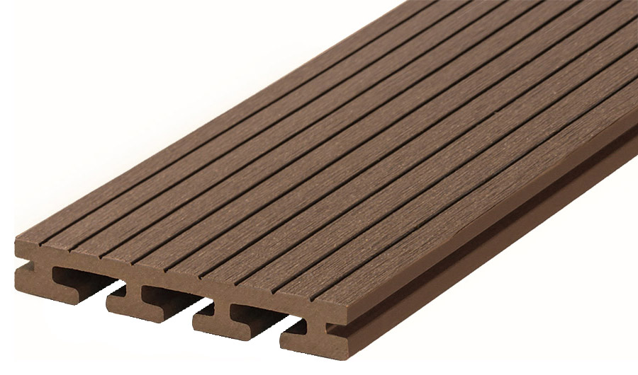 Image of Eva-Tech Aruna Dark Brown Composite I-Series Deck Board - 23 x 137 x 2200mm - Pack of 40