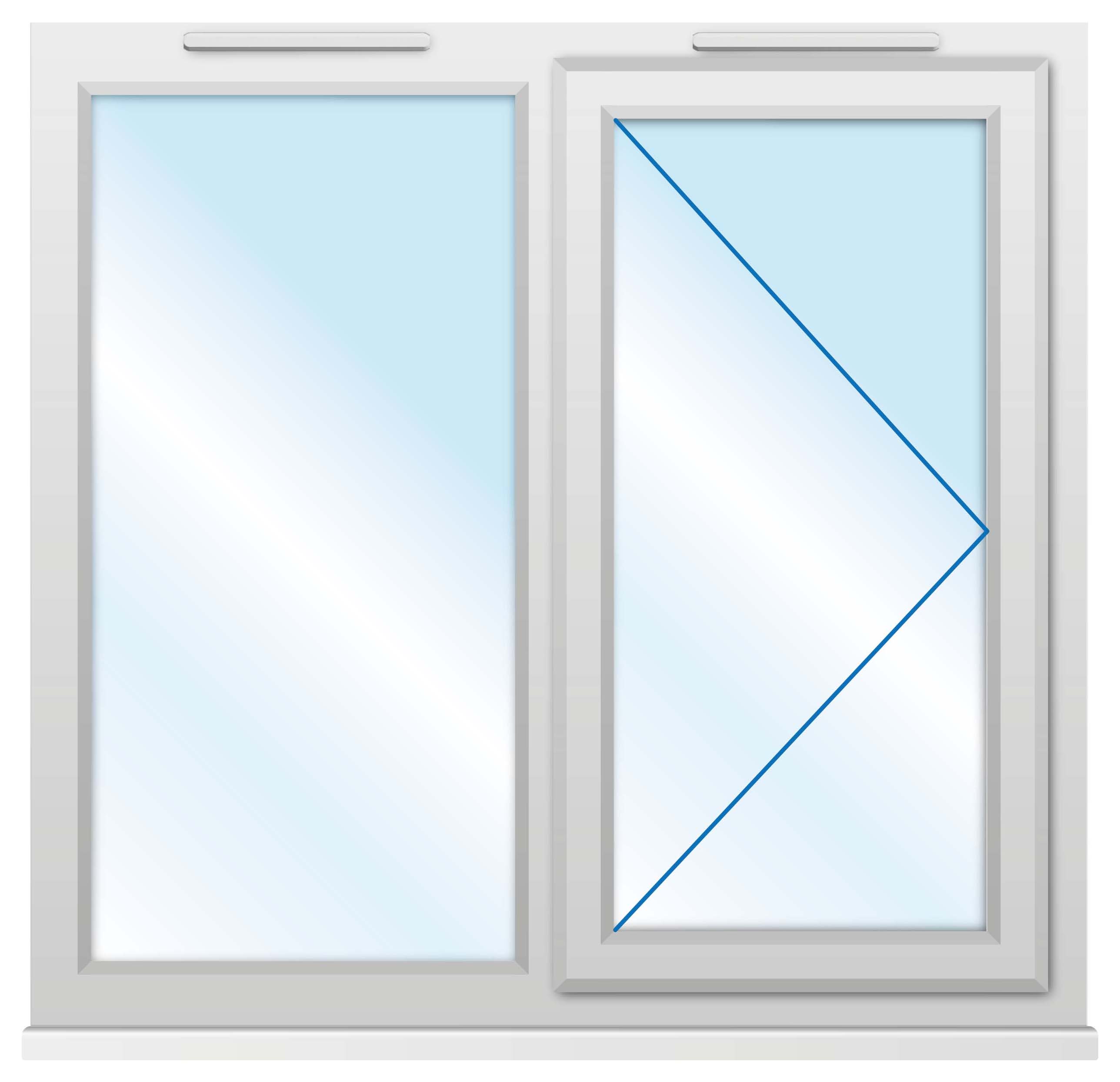 Image of Euramax uPVC White Right Hung Casement Window - 1190 x 1010mm