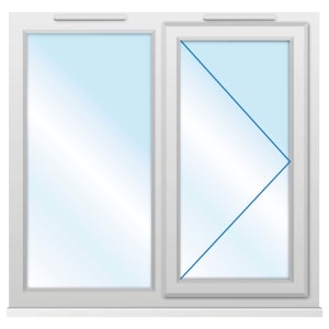 Euramax uPVC White Right Hung Casement Window - 1190 x 1010mm