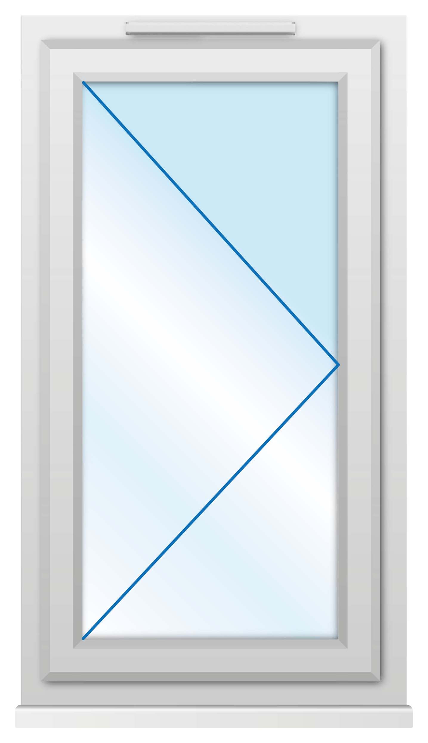 Euramax uPVC White Right Side Hung Casement Window - 610 x 1010mm