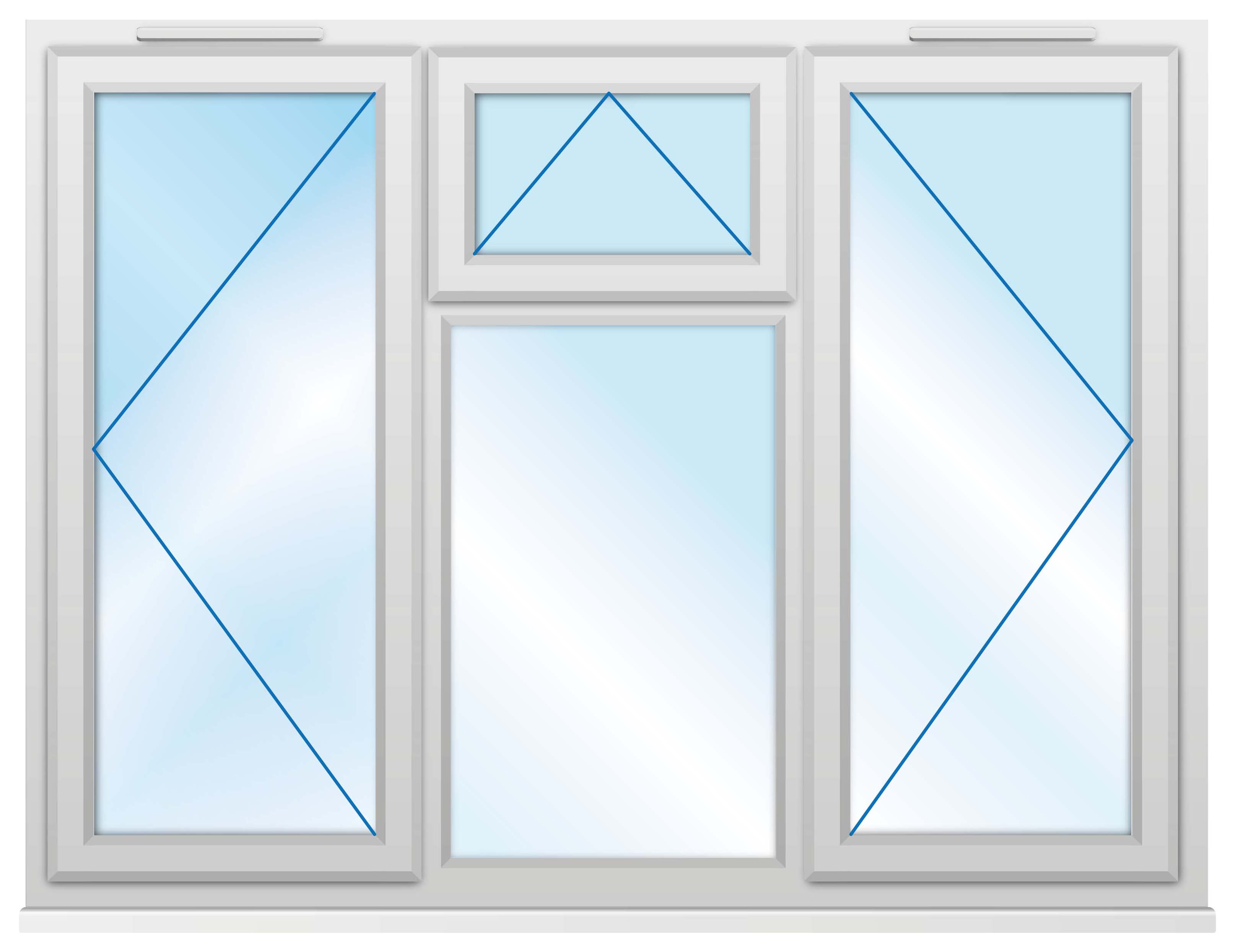 Image of Euramax uPVC White Side & Top Hung Casement Window - 1770 x 1160mm