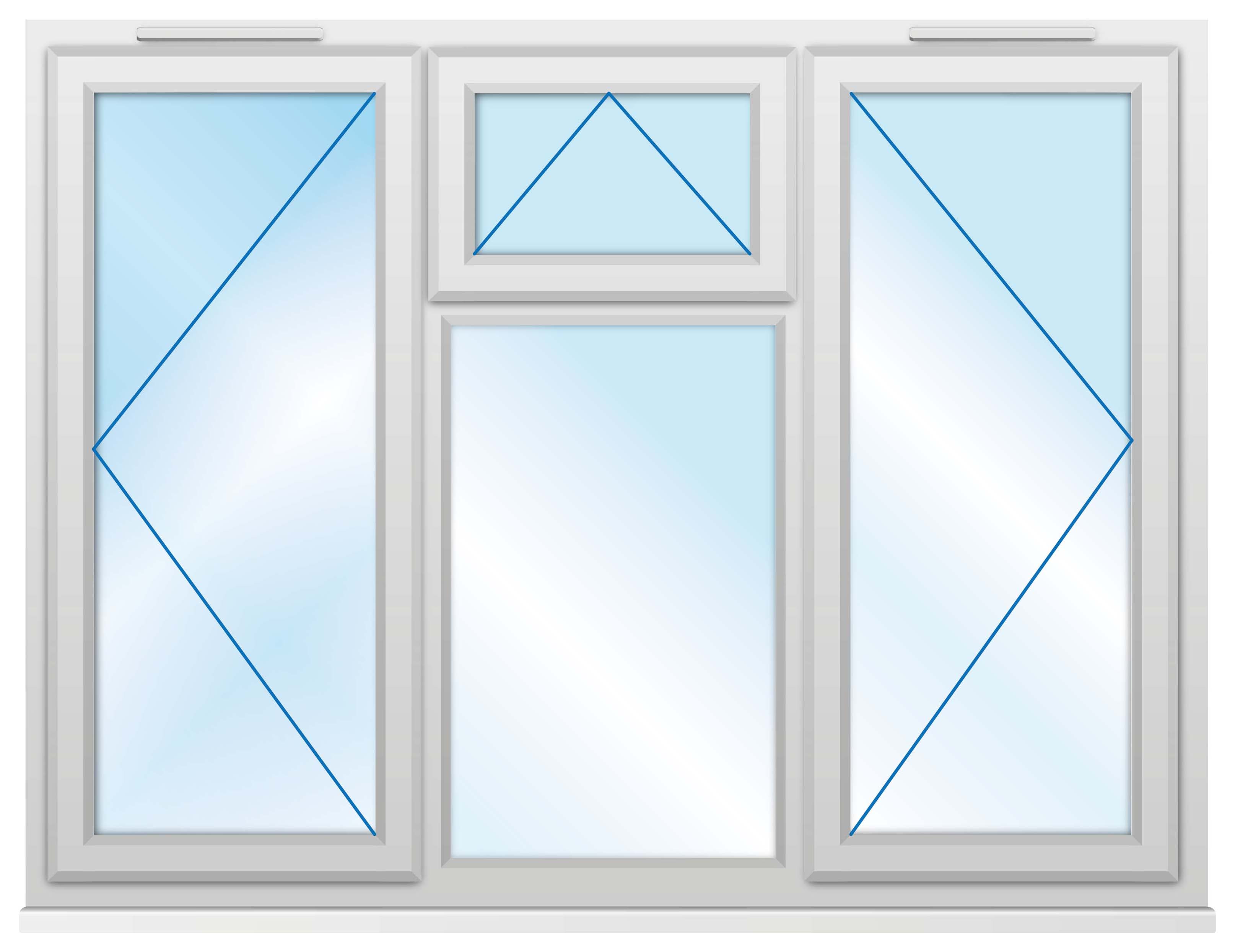 Euramax uPVC White Side & Top Hung Casement Window - 1770 x 1160mm