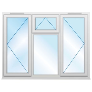Euramax uPVC White Side & Top Hung Casement Window - 1770 x 1010mm