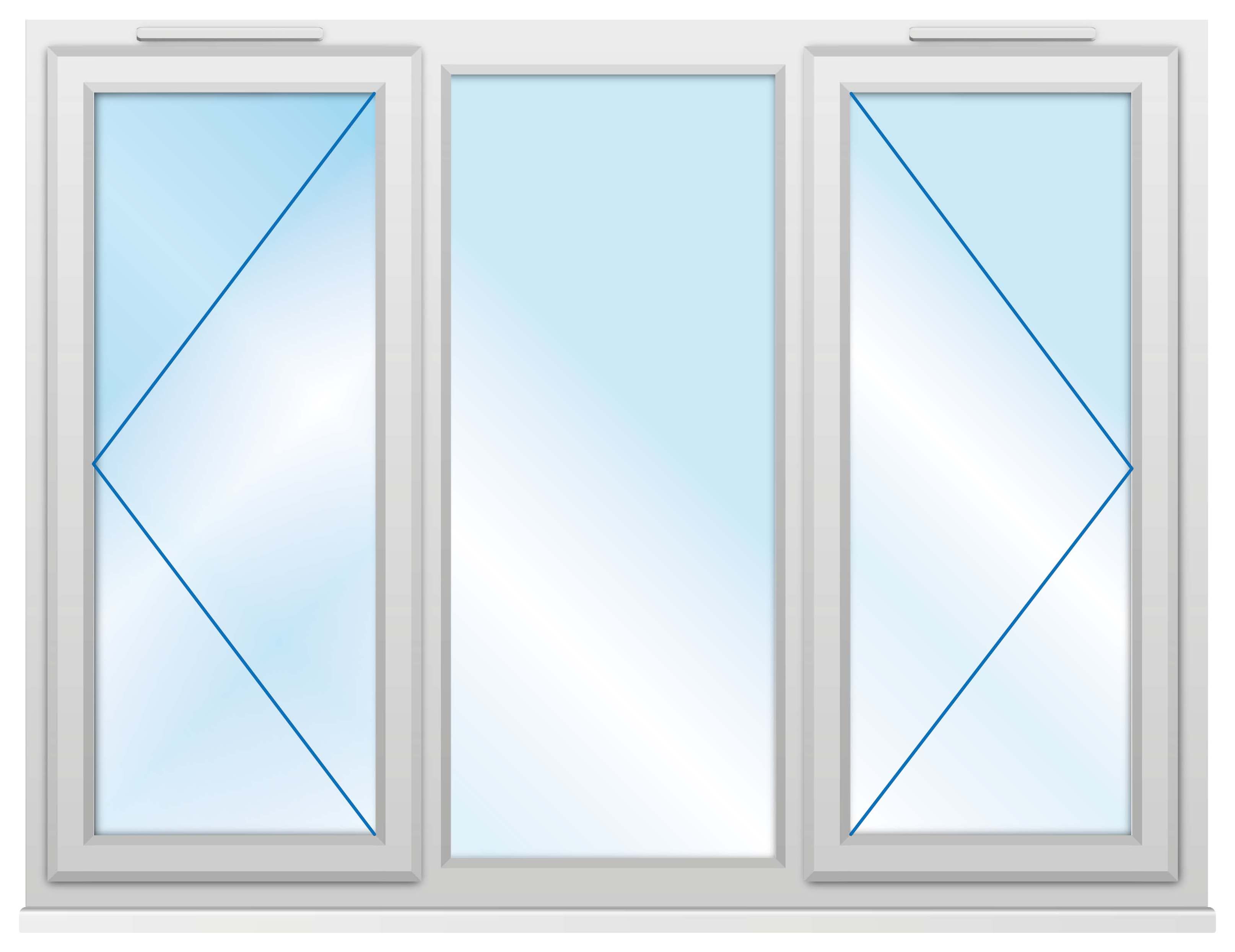 Image of Euramax uPVC White Side Hung Casement Window - 1770 x 1010mm