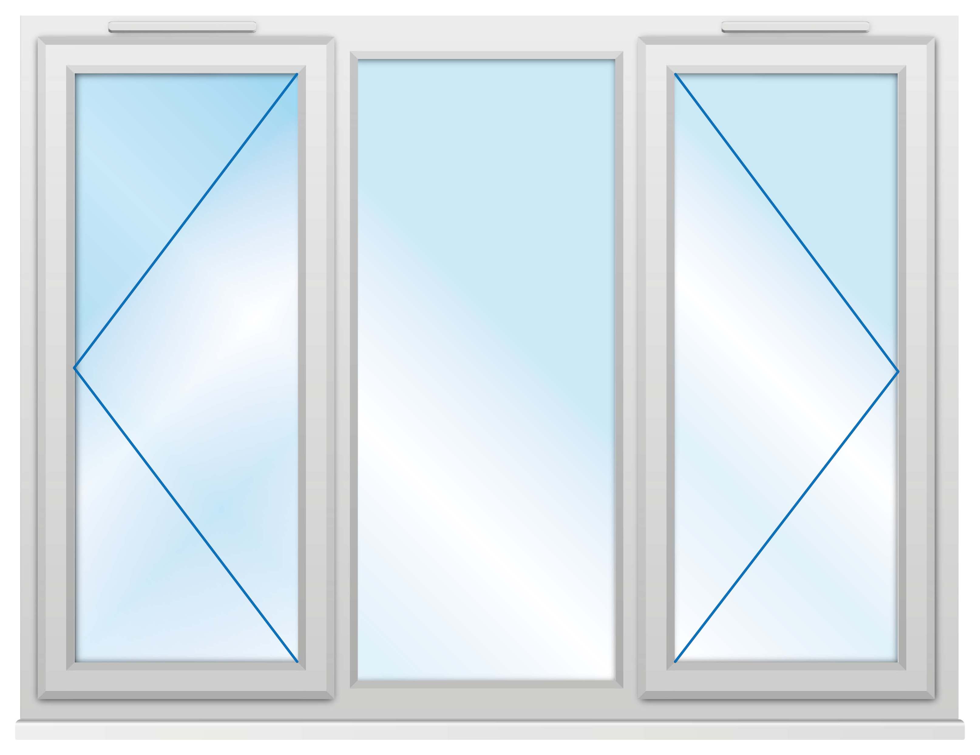 Euramax uPVC White Side Hung Casement Window - 1770 x 1160mm