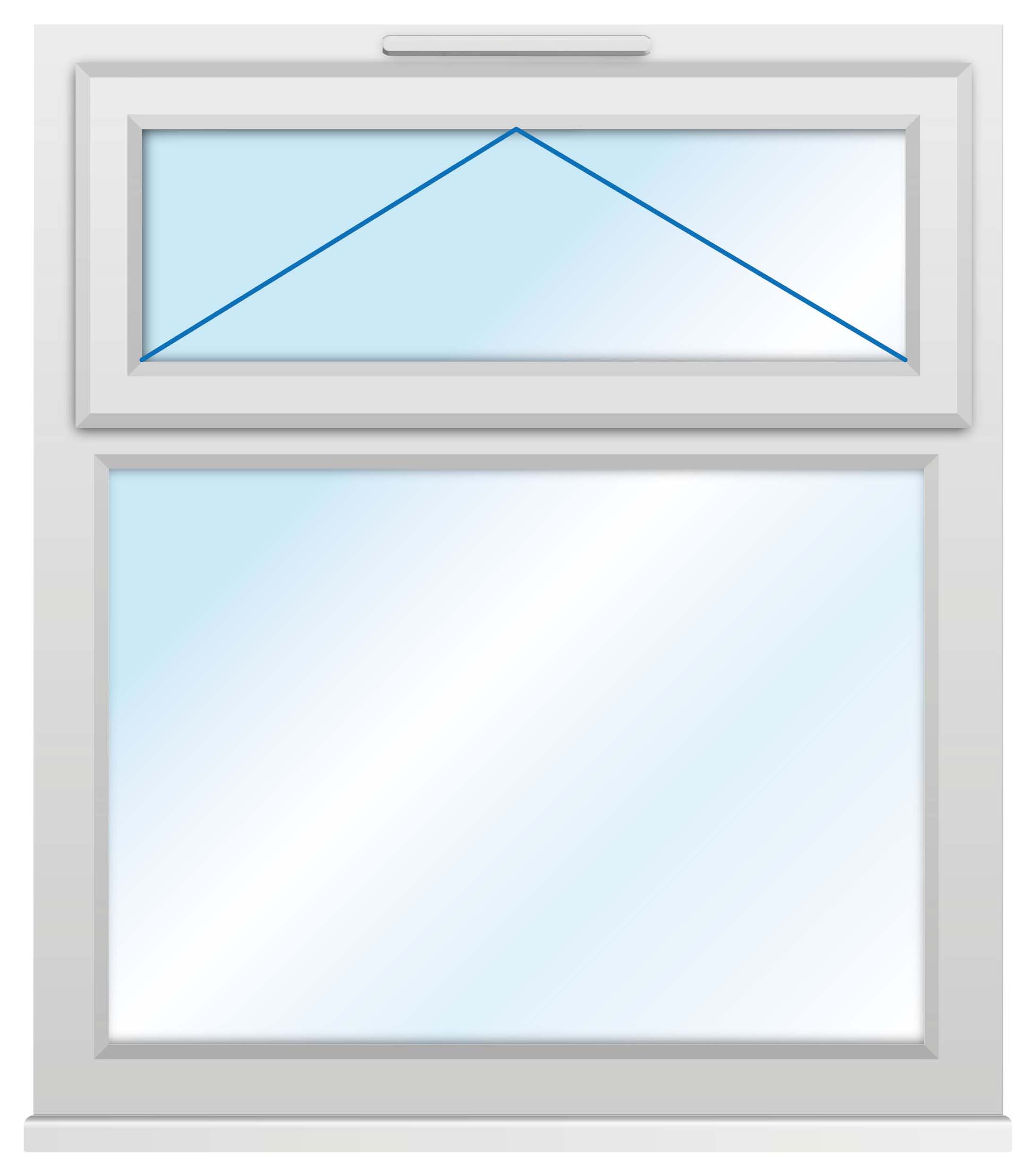 Image of Euramax uPVC White Top Hung Casement Window - 905 x 1010mm