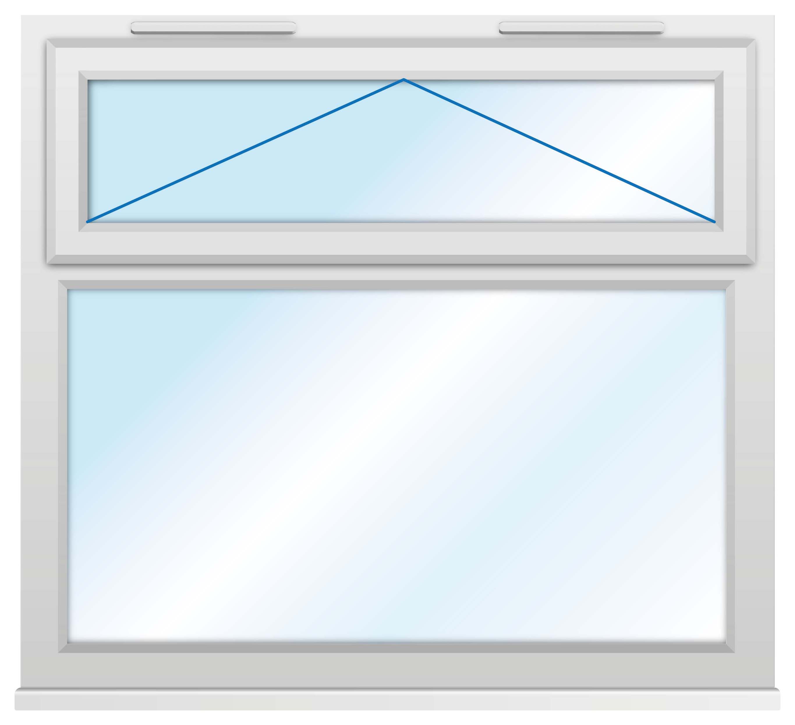 Image of Euramax uPVC White Top Hung Obscure Glass Casement Window - 1190 x 1010mm