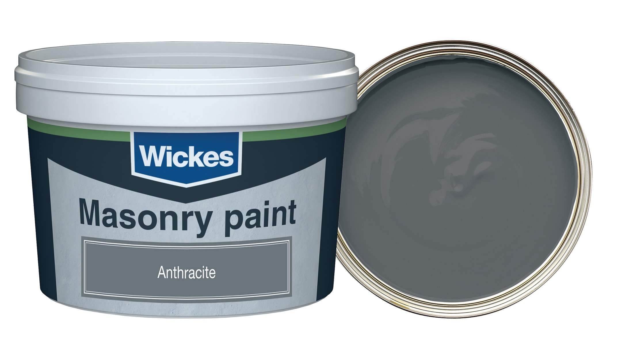 Wickes Masonry Smooth Paint - Anthracite Grey -