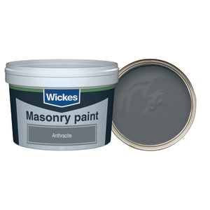 Wickes Masonry Smooth Paint - Anthracite Grey - 250ml