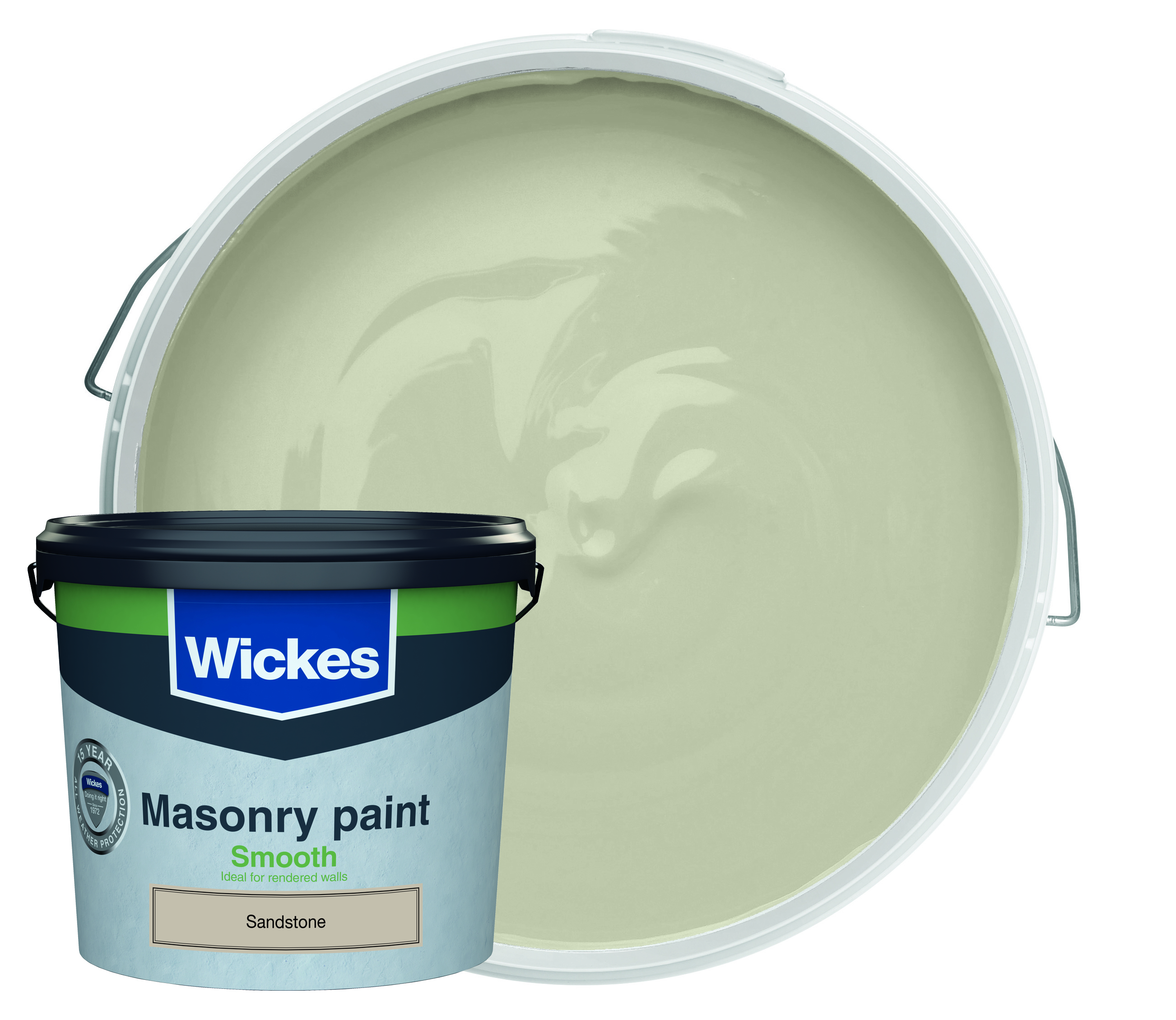 Wickes Smooth Masonry Paint - Sandstone - 5L