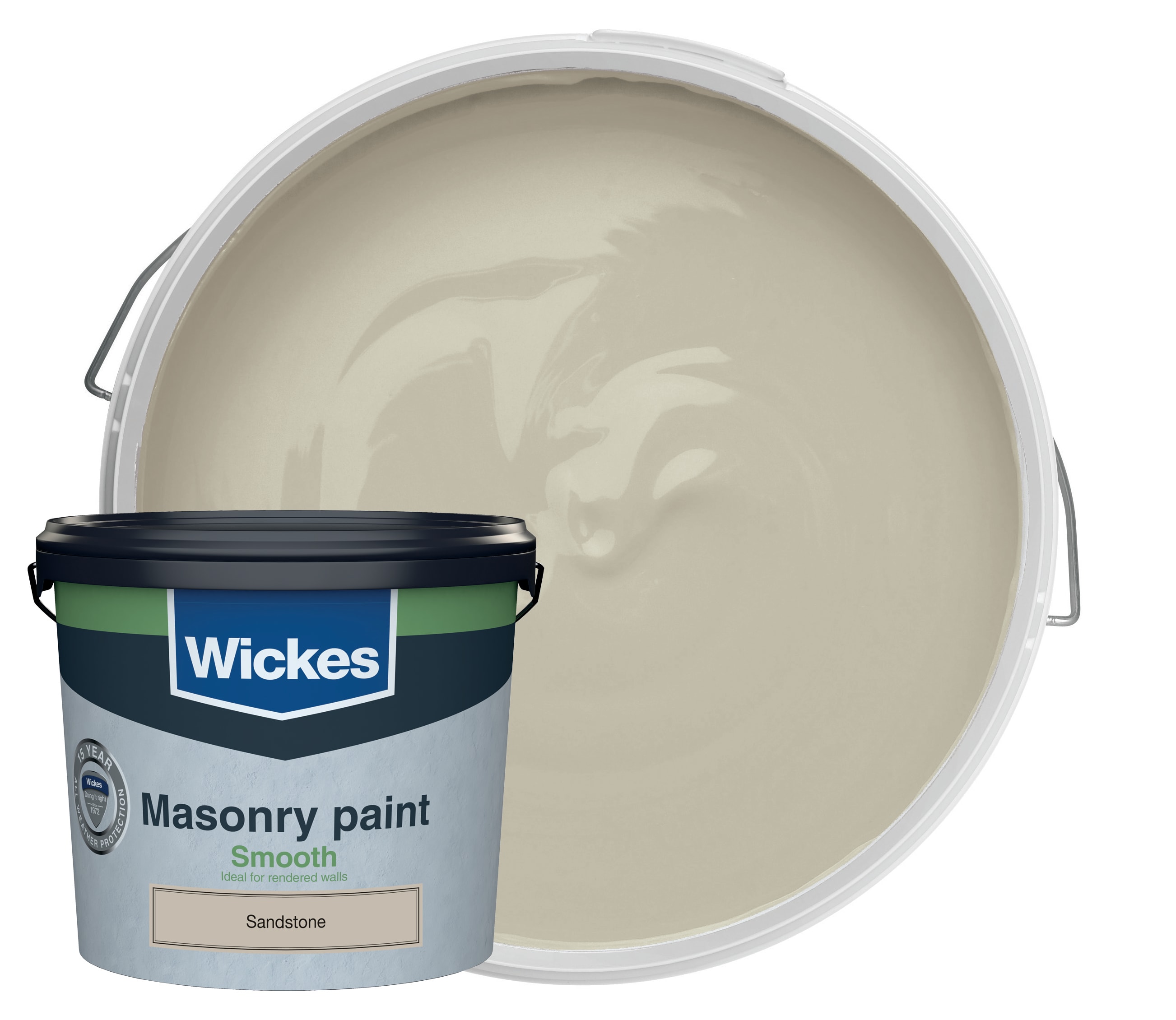 Wickes Masonry Smooth Paint - Sandstone 5L