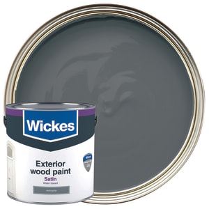 Image of Wickes Exterior Satin Paint - Anthracite - 2.5L