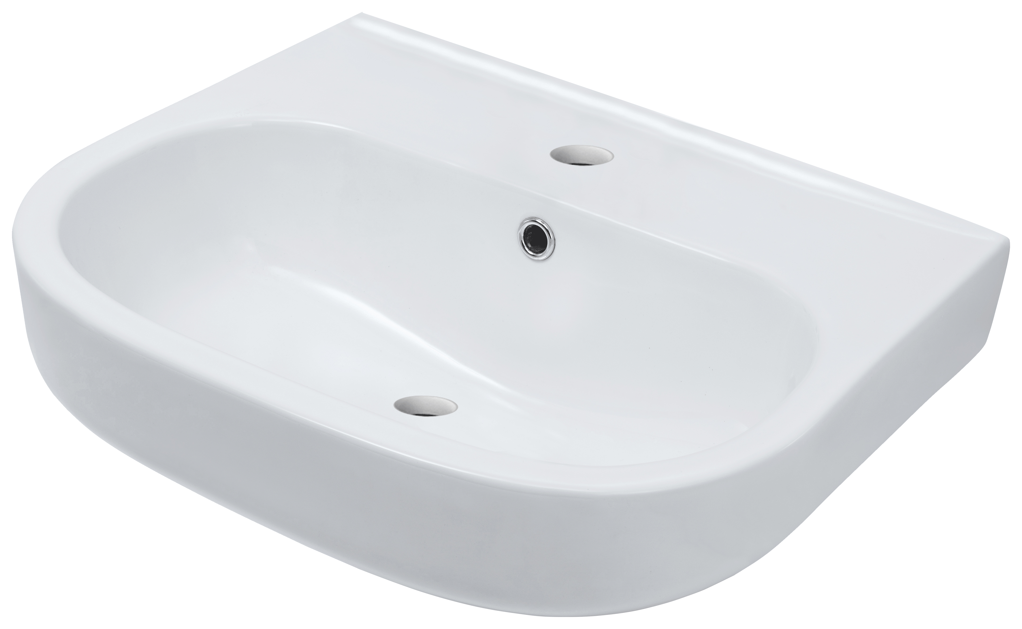 Image of Wickes Cleveland 1 Tap Hole Wallhung Basin - 550mm