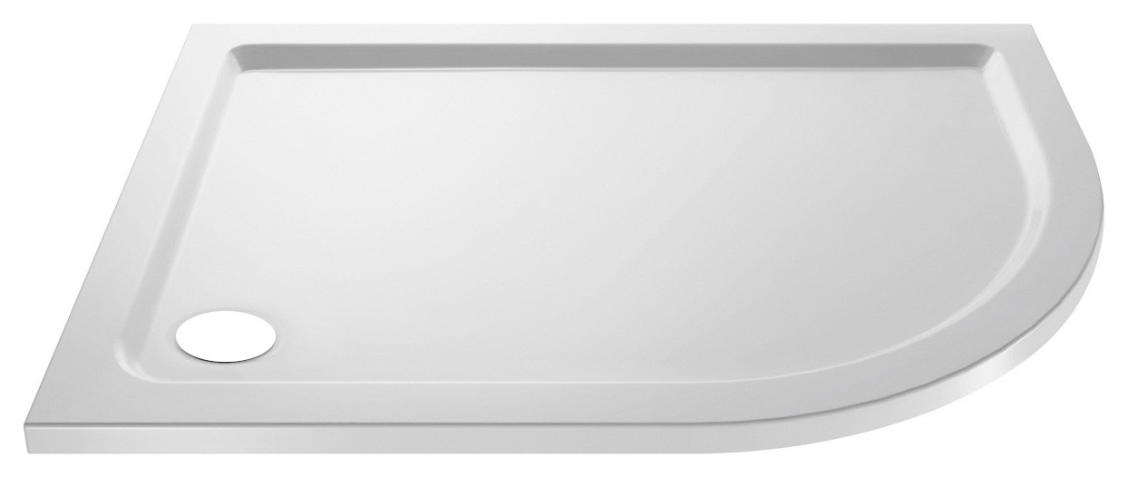 Wickes 40mm Pearlstone Right Hand Quadrant Shower Tray - 1200 x 800mm