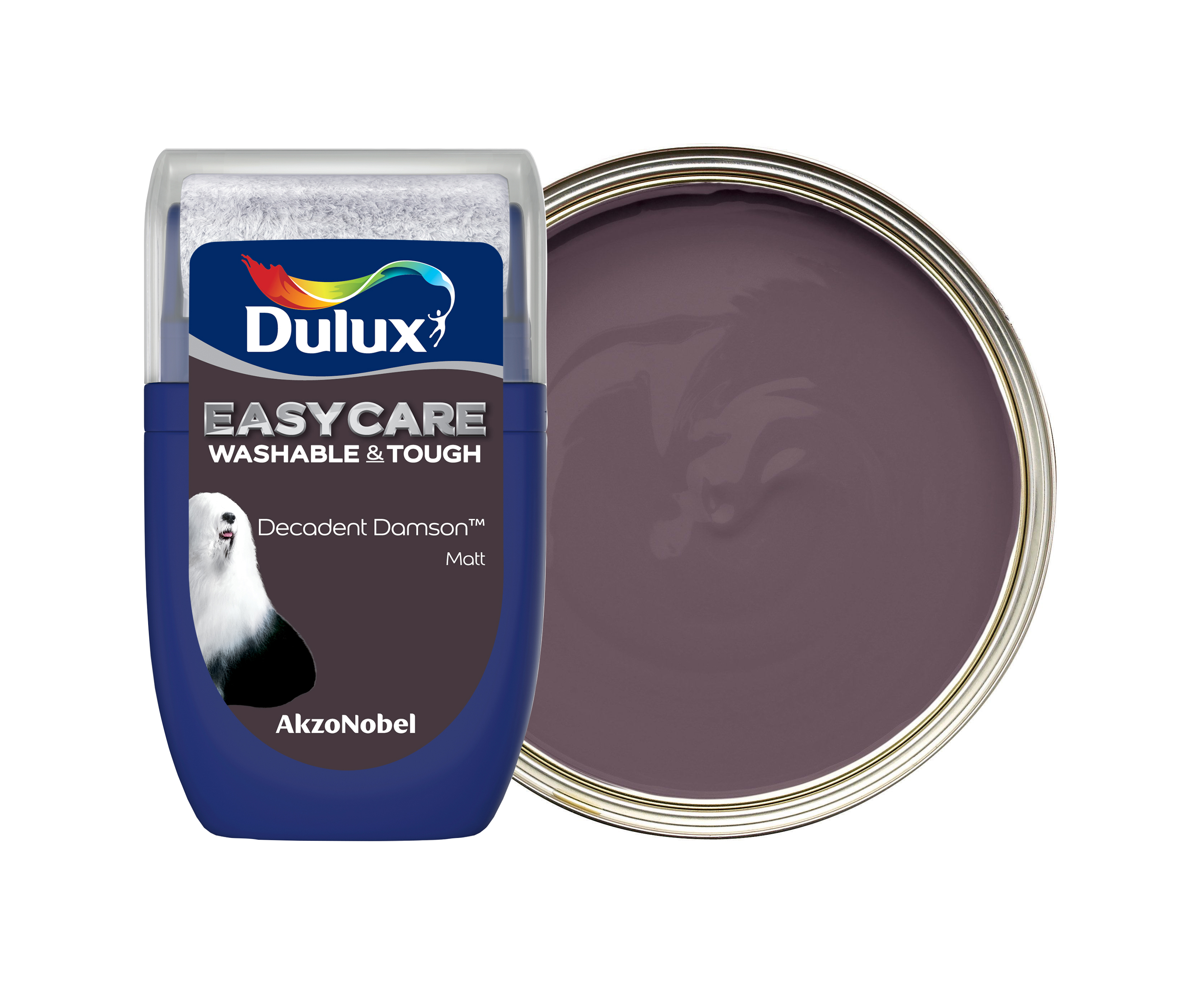 Image of Dulux Easycare Washable & Tough Paint - Decadent Damson Tester Pot - 30ml