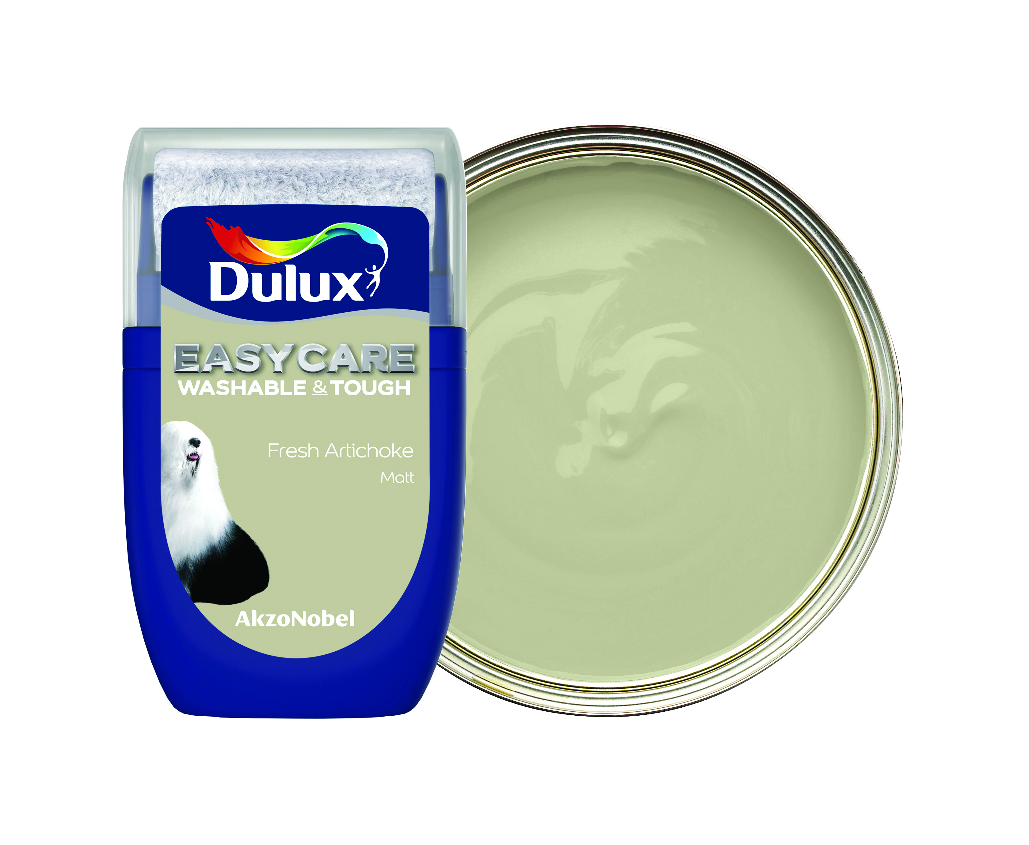 Image of Dulux Easycare Washable & Tough Paint - Fresh Artichoke Tester Pot - 30ml