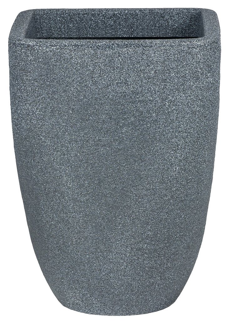 Strata Tall Square Top Round Base Planter