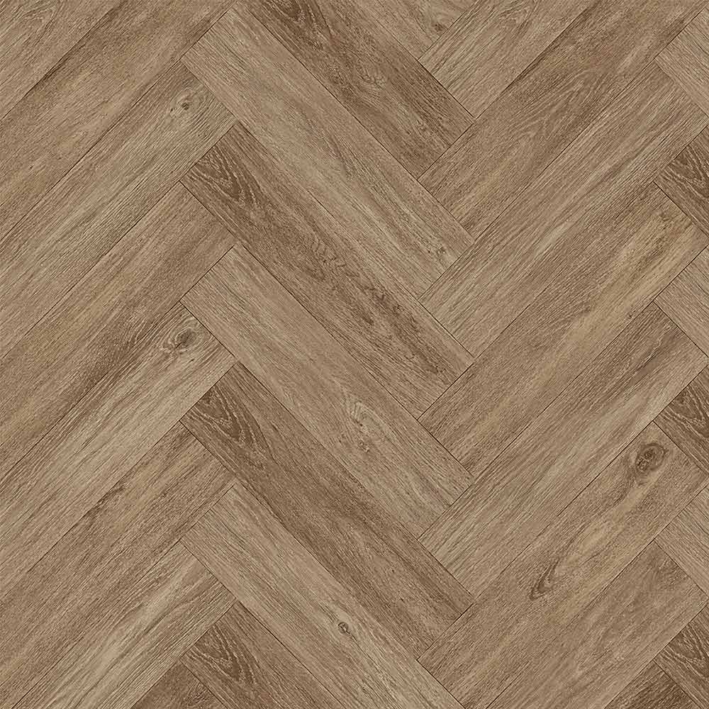 Napoli Walnut Brown Herringbone 8mm Water Resistant Laminate Flooring - 2.07m2