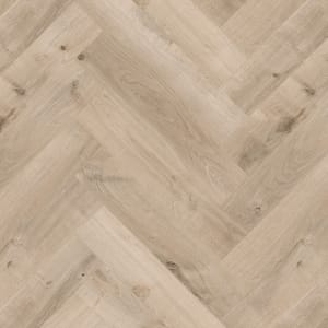 Durham Light Oak Herringbone SPC Flooring with Integrated Underlay - 2.22m2