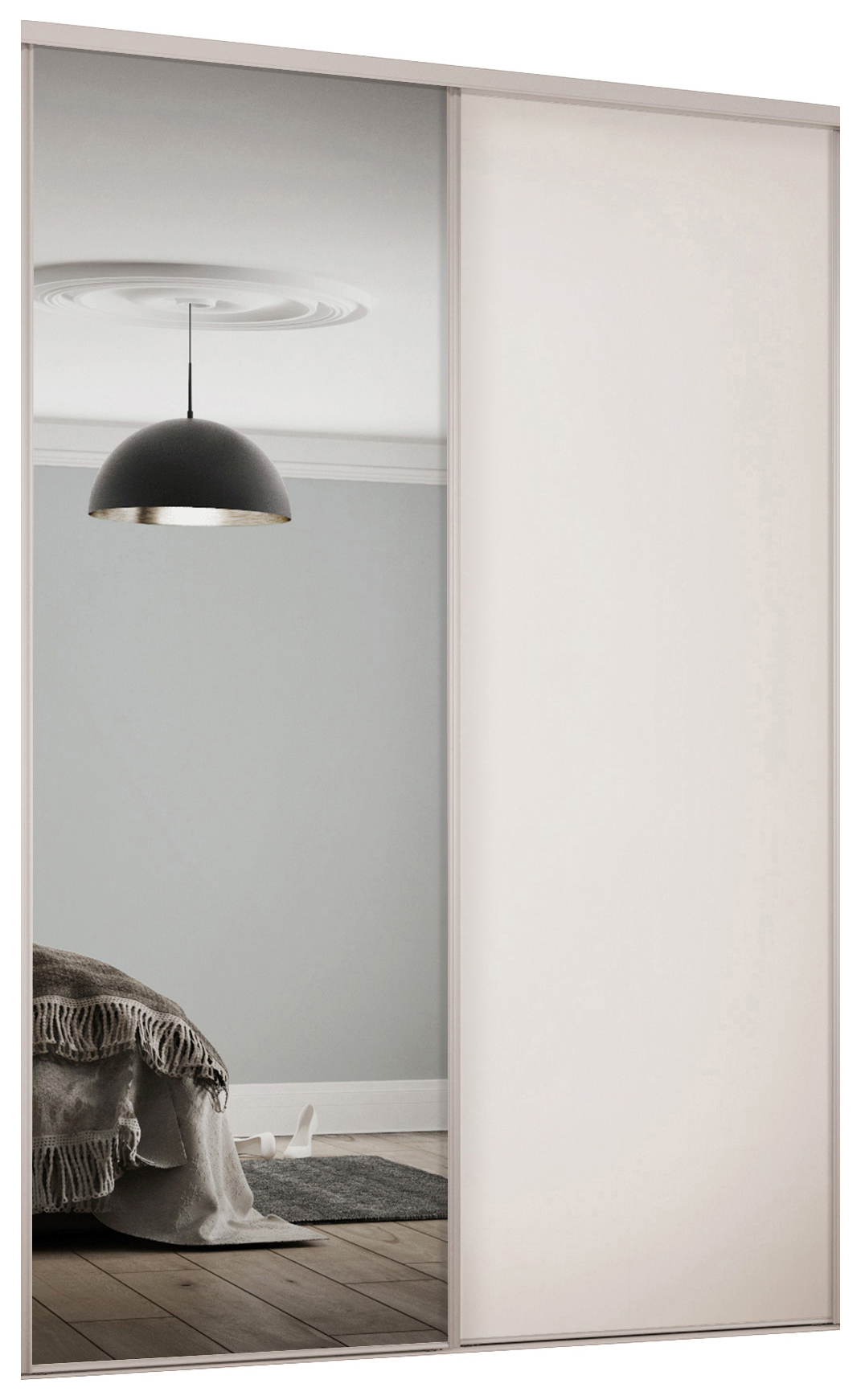Spacepro Heritage 2 (W)ardrobe Door Kit Cashmere Framed