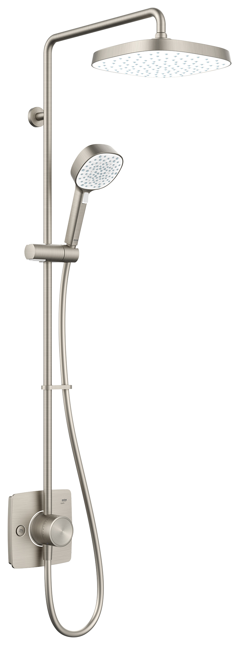 Mira Opero Dual Outlet Mixer Shower with HydroGlo Technology - Brushed Nickel