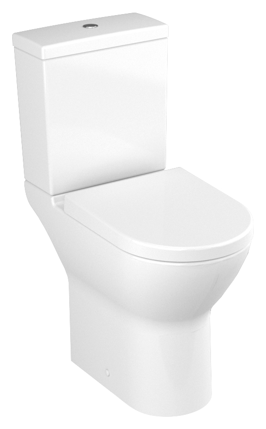 VitrA Chennai Easy Clean Comfort Height Close Coupled Toilet Pan, Cistern & Soft Close Seat