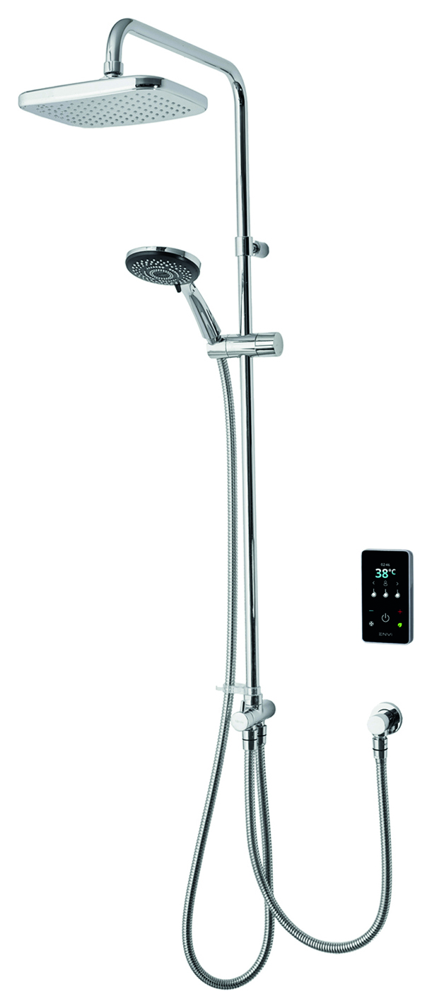 Image of Triton ENVi Matt Silver Dual Outlet Thermostatic Electric Shower - 9kW